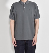 送料無料 定価1.7万 新品 SCYE BASICS Cotton Pique Polo Shirt 38 グレー 日本製 サイ ベーシックス ポロシャツ_画像9