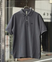 送料無料 定価1.7万 新品 SCYE BASICS Cotton Pique Polo Shirt 38 グレー 日本製 サイ ベーシックス ポロシャツ_画像8