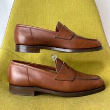 JOHN LOBB PARIS ジョンロブ RIO リオ 旧ロゴ コインローファー 6.5E 英国製 24.5 25.0相当 ロペスアンライニング仕様 クロケットメイド_画像5