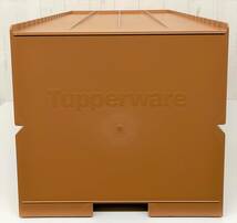 高級収納家具 ケース ＊TUPPERWARE タッパーウェア ＊スーパーチェスト 衣装ケース 衣料 ＊扉付 一段 引出 収納 保存容器 衣替え ブラウン_画像8