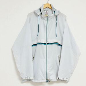 大きいサイズ★adidas アディダス★ウィンドブレーカー ジップ アップ パーカー ジャケット アウター 薄手 軽量 白 メンズ XXL/DD5344