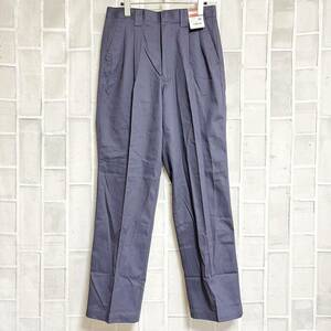 未使用 ★ Jichodo 自重堂 ジチョウドウ ★ 作業服 ワーク パンツ ツータック スラックス 秋冬 YKK 綿 ネイビー メンズ 79 /HH5581