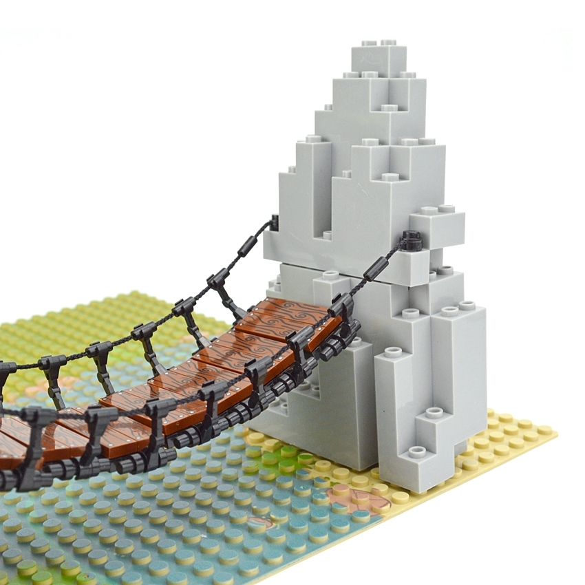 吊り橋 灰色 LEGO互換 匿名配送 レゴ武器 誕生日プレゼント インテリア