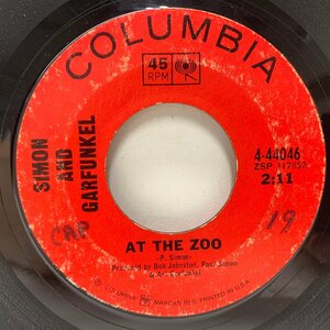 USオリジナル 7インチ SIMON and GARFUNKEL At The Zoo / The 59th Street Bridge Song (Feelin' Groovy) 45RPM. 米シングル