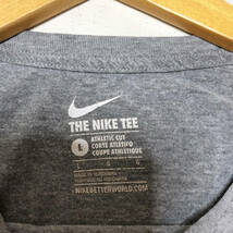 【980円スタート】USA 古着 半袖 Tシャツ ナイキ NIKE ロゴ スウッシュ プリント グレー メンズL 激安 古着卸 BA1042_画像5