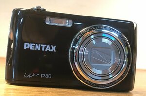 SS-748■送料込■PENTAX Optio P 80 12.1 MEGAPIXELS デジタルカメラ コンパクトカメラ 105g●ジャンク扱い/くATら