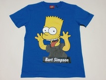 ザ シンプソンズ Tシャツ LL(XL)サイズ 青色 バンザイ Bart Simpson T-shirt 23 140920-1新長_画像1