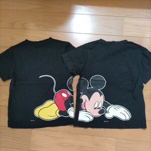 2 pieces set X-LARGE Kids XLarge Kids 5T110cm short sleeves T-shirt Disney collaboration Mickey Kids only 