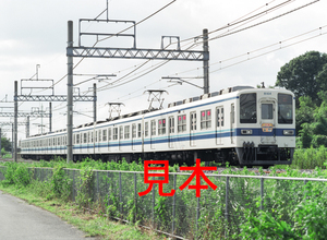 鉄道写真、645ネガデータ、167199710006、8000系（8164F、全国交通安全運動ヘッドマーク）東武鉄道野田線、大宮公園〜大和田、2012.09.27