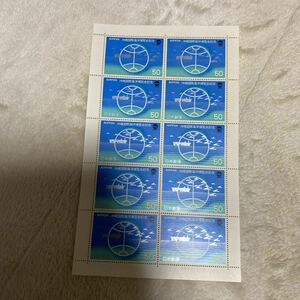 50円　10枚　シート　切手　沖縄海洋博
