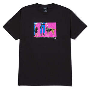 HUF X Pleasures Gang Control T-Shirt Black S Tシャツ