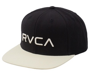 RVCA Twill Snapback II Hat Cap Black/White キャップ