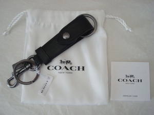  new goods * unused Coach COACH men's for man leather leather dog clip ba let key holder key ring black black 24671 company store buy 