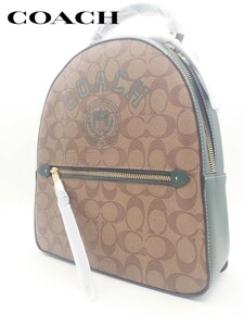 [ new goods ]COACH rucksack bag pack signature green 