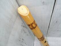 ＠モロッコ楽器⑯ フルート竹笛 リコーダー形 １本 海外伝統楽器 縦笛 コレクション 竹工芸品_画像3