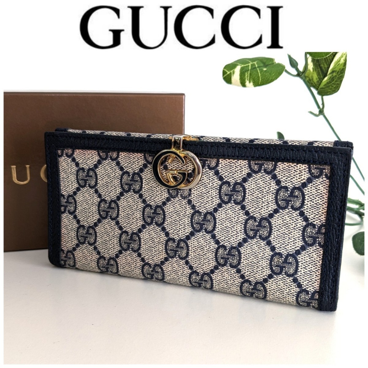 良品 GUCCI オールドグッチ ヴィンテージ レザー 長財布 ウォレット GG