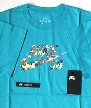 新品 送料込 NIKE SB PARADISE S/S TEE Lサイズ オラクルアクア ナイキ エスビー パラダイス Tシャツ 花柄 トロピカル LOOSE-FIT_画像5