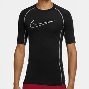 新品 送料込 NIKE PRO DRI-FIT S/S TOP Sサイズ 黒 ナイキ プロ ドライフィット ショートスリーブ コンプレッション トレーニング RUN ランの画像1