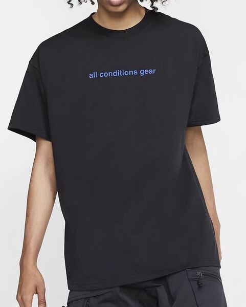 新品 送料込 NIKE ACG GRAPHIC S/S TEE Sサイズ(M~L相当) 黒 ナイキ エーシージー グラフィック Tシャツ ルーズフィット 大きめ 3Dロゴ