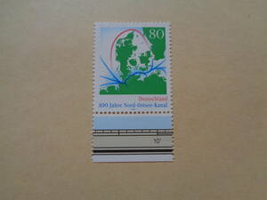 ドイツ切手　1995年　キール運河100 年　　80
