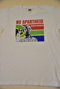 ネルソン・マンデラ南アフリカ大統領　アパルトヘイト　プリントTシャツ　Mサイズ