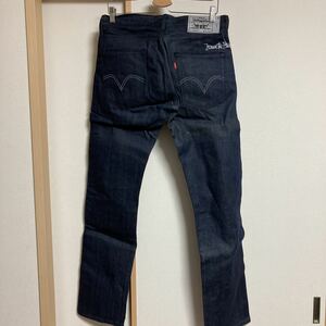 【極美品】濃紺 Levi's×STUSSY SS505 リーバイス×ステューシー デニムパンツ ジーンズ リフレクターパッチ W30 日本製