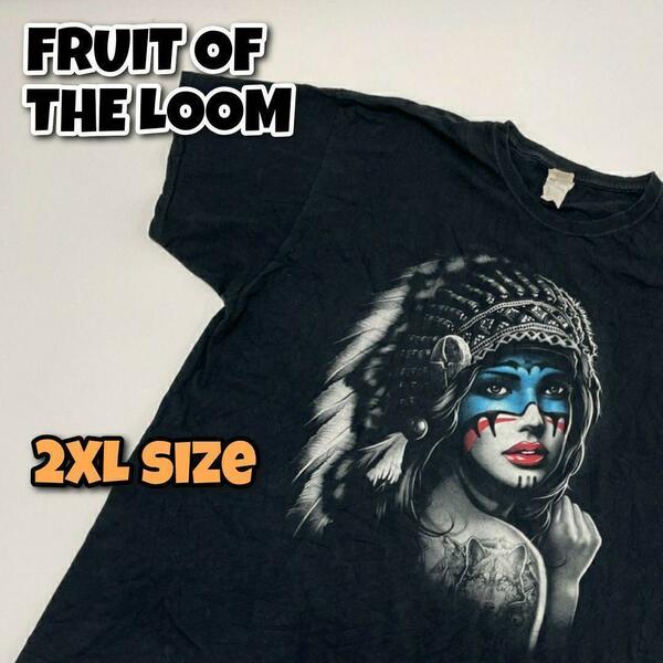 fruit of the loom プリントTシャツ 2XLサイズ 黒 mts0314 リユース ultramto