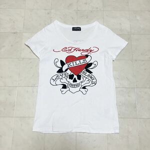 【送料360円】Ed Hardy エドハーディー 半袖Tシャツ 女性用 レディース Mサイズ 古着 CD363