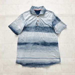 [ postage 360 jpy ]Pal'las Palacepalaspa less Indigo dyeing polo-shirt with short sleeves for women lady's size 3 old clothes CD369