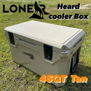 保冷力抜群!【LONER】ハードクーラー45QT Tan アイスランドクーラー yeti オルカ スノーピーク キャンプ