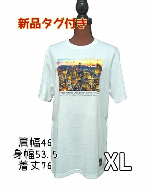 【No59】新品タグ付き**ボックスプリント 半袖Tシャツ サイズXL