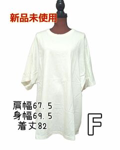 【No.70】新品未使用**生成色 無地ビックTシャツ サイズF