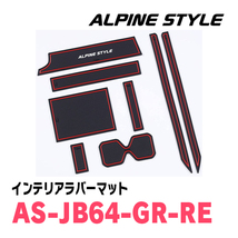 ジムニーシエラ(JB74W・H30/7～現在)専用　ALPINE STYLE / AS-JB64-GR-RE　インテリアラバーマット(ブラック×レッド)_画像6