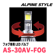 ハリアー(60系・H25/12～R2/6)専用　ALPINE STYLE / AS-30AV-FOG　フォグランプ専用LEDバルブ(2色切替)_画像6