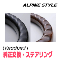 ジムニーシエラ(JB74W・H30/7～現在)用　ALPINE STYLE / AS-ST-181-BRW-BK　ステアリング・ブラウンウッド_画像4