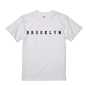 ブルックリン/BROOKLYN　Tシャツ　Lサイズ　ホワイト×ブラック