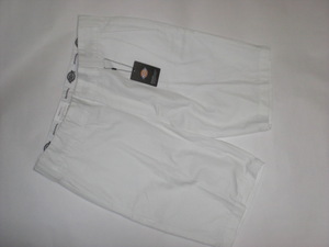 新品タグ付き 訳あり 32サイズ 白 ディッキーズ フラット フロント ワークパンツ ショーツ Dickies FLAT FRONT WORK PANT SHORTS