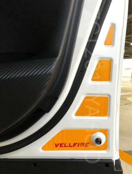 VY★トヨタ VELLFIRE ヴェルファイア 30系 前期 後期★フロントドアプロテクター 反射フィルムステッカー 左右10P