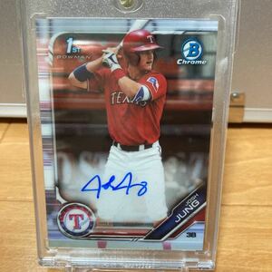 Topps JOSH JUNG Auto 直筆サイン レンジャーズ　大谷翔平 BOWMAN CHROME 1st