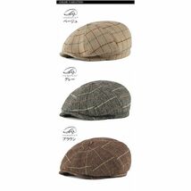 ベレー帽 キャップ 新品 帽子 メンズ レディース アウトドア 紫外線対策 軽量 紳士 男性 サイズ調整可能 ブラウン_画像6