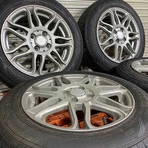 15インチ アルミホイール 4本セット 2021年製 グッドイヤー サマータイヤ EfficientGrip ECO 175/65R15 アクア フィット スイフト キューブ