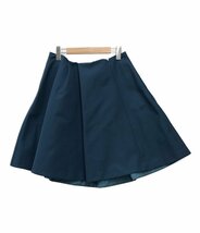 【1円スタート】美品 シルク混 ひざ丈スカート レディース 38 M JIL SANDER NAVY [0304]_画像2