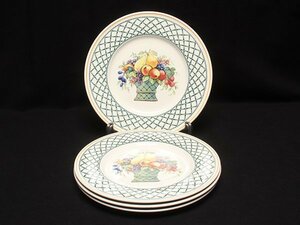 美品 プレート 皿 4点セット 21cm バスケット Basket Villeroy＆Boch [0104]