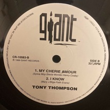 TONY THOMPSON / I WANNA LOVE LIKE THAT / MY CHERIE AMOUR / I KNOW_画像2