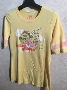 マクドナルド McDonald's Mac ビンテージ 80s 90s アメリカ USA製 企業 プリント Tシャツ S バーディ 広告 半袖 赤 レッド 50s 60s 70s