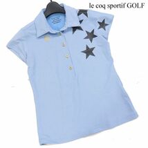 le coq sportif GOLF ルコック スポルティフ ゴルフ 春夏 ロゴ刺繍♪ 速乾 半袖 スター ポロシャツ Sz.M　レディース　D3T01146_6#A_画像1