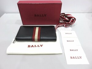 【76】バリー BALLY 長財布 ラウンドジップ ラウンドファスナー 財布 メンズ レザー 中古品