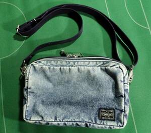 □ポーター B印YOSHIDA 別注 ケミカルウォッシュデニム素材 &#34;TEHRAN&#34; CHEMICAL WASH SHOULDER BAG 美品!!!□