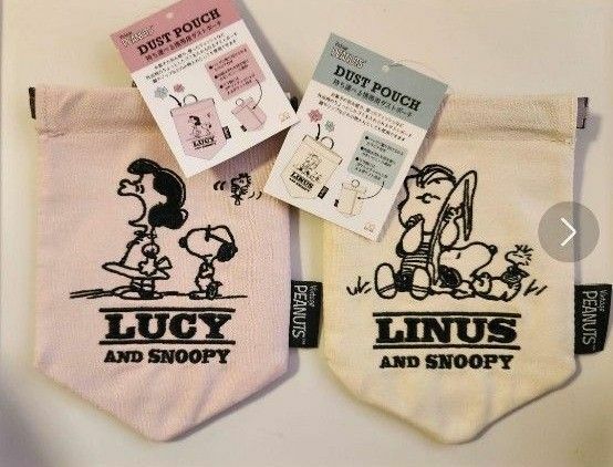 新品　VintagePEANUTS スヌーピー　ダストポーチ ポケットティッシュケース ２点セット SNOOPY Sweet