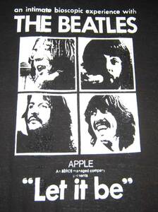 The Beatles ビートルズ　Let it be　Tシャツ　◆　黒地に白　M .L.XL .3Lの4サイズから選べます。